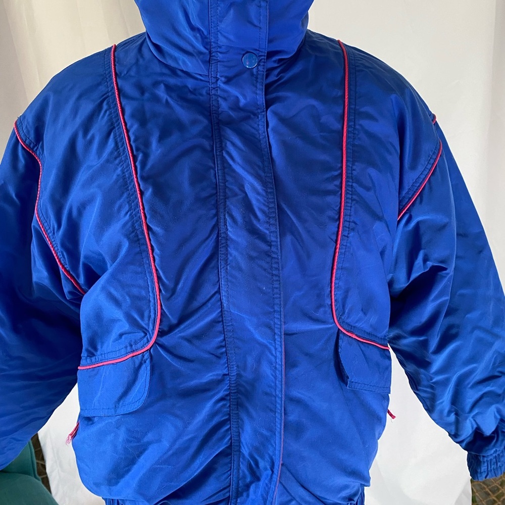 Ski coat. Two coats in one. Womens M. Blue/pink green